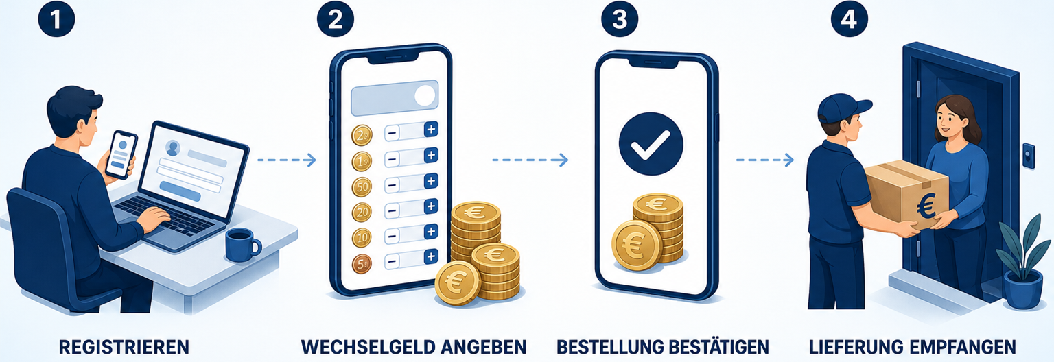 So funktioniert die Wechselgeldbestellung